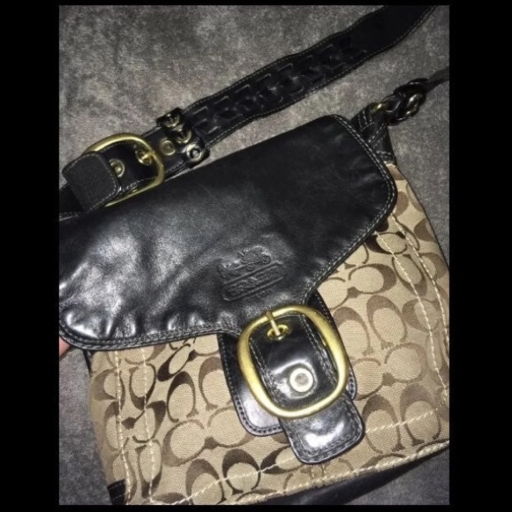 VINTAGE COACH CROSSBODY SATCHEL BAG